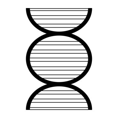 Siyah beyaz izole DNA insan genetik sembolü