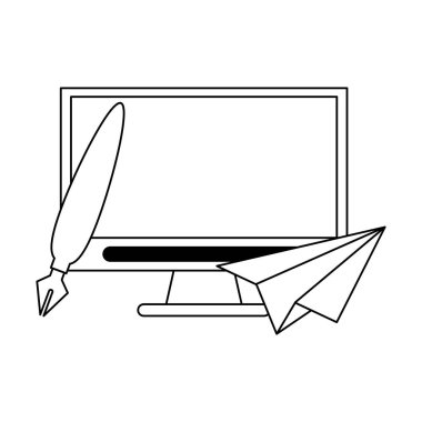 İş ve ofis siyah beyaz