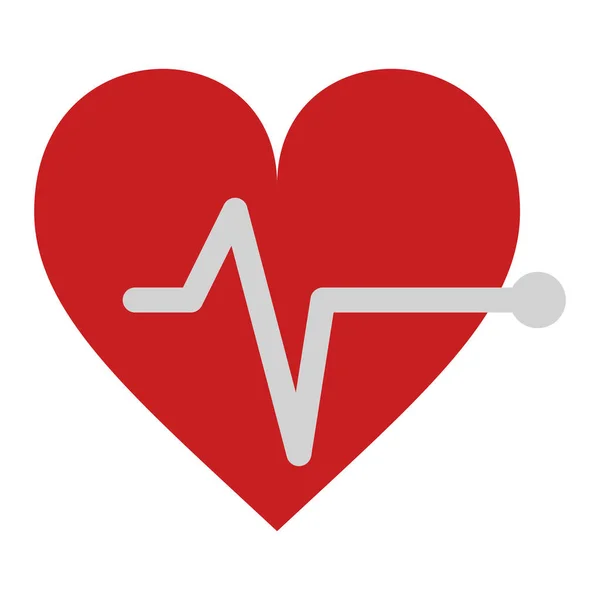 Herzschlag-Symbol der Kardiologie isoliert — Stockvektor
