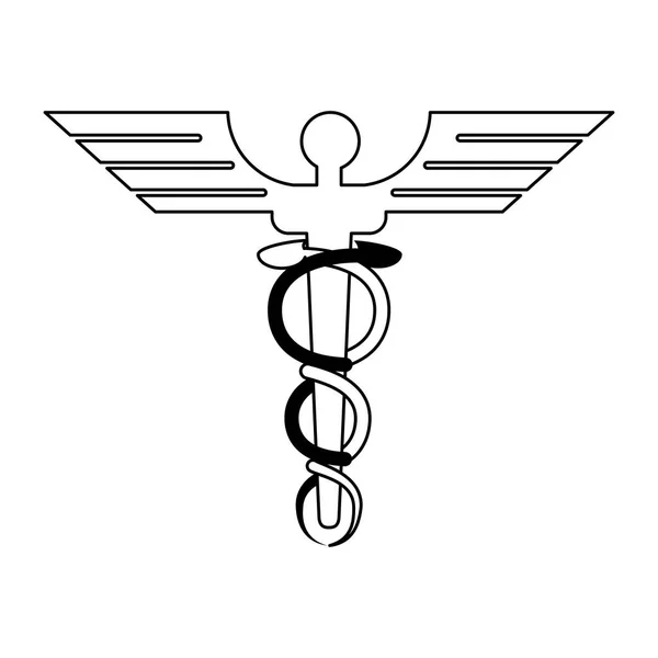 Caduceus medical symbol with wings and sword Stock Vector Image by