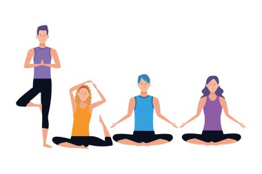 insanlar yoga pozlar