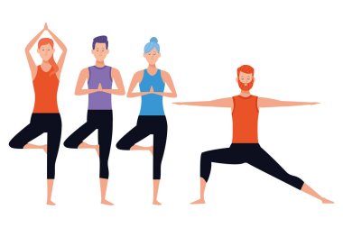 insanlar yoga pozlar