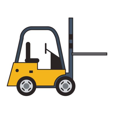 Forklift kargo araç yan görünümü