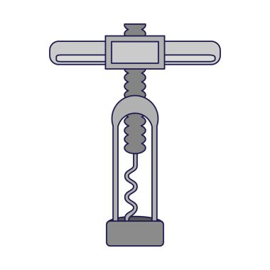 İzole şarap tirbuşon sembolü