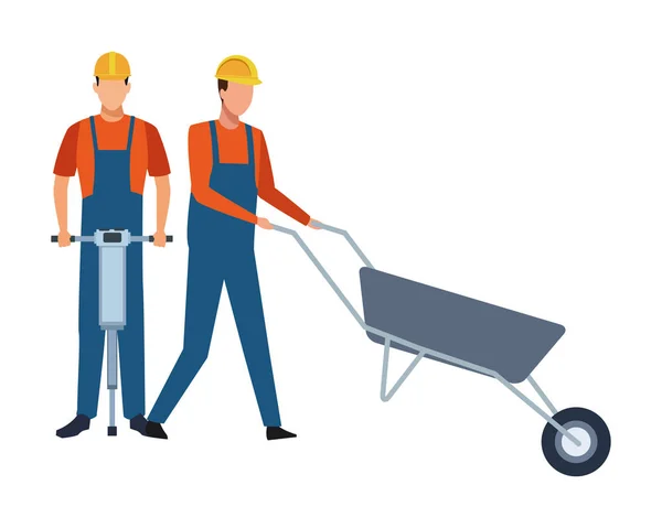 Construction teamwork avatar — Stock Vector