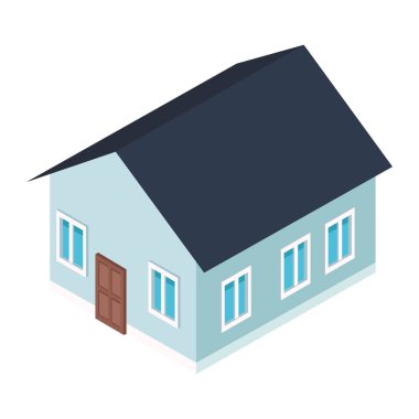 Ev gayrimenkul izometrik