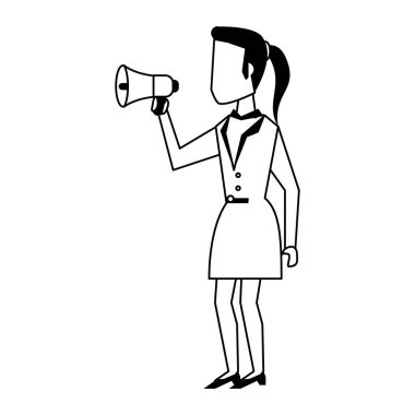 Executive işkadını avatar siyah beyaz