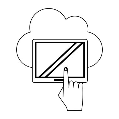 cloud computing teknolojisi siyah beyaz