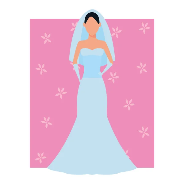 Mujer con vestido de novia — Archivo Imágenes Vectoriales