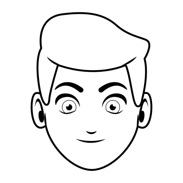 Muž obličej cartoon — Stockový vektor