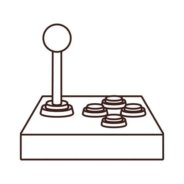 Retro gamepad videogame cartoon in black and white — Stock Vector
