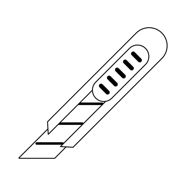 Skalpell-Utensil isoliertes Symbol in schwarz und weiß — Stockvektor