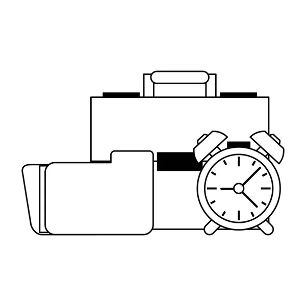 Negocio y oficina en blanco y negro — Vector de stock