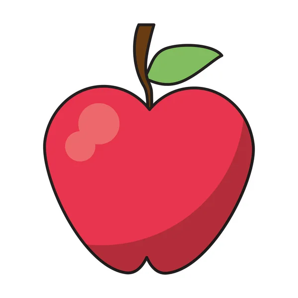 Apfelfrucht-Karikatur isoliert — Stockvektor