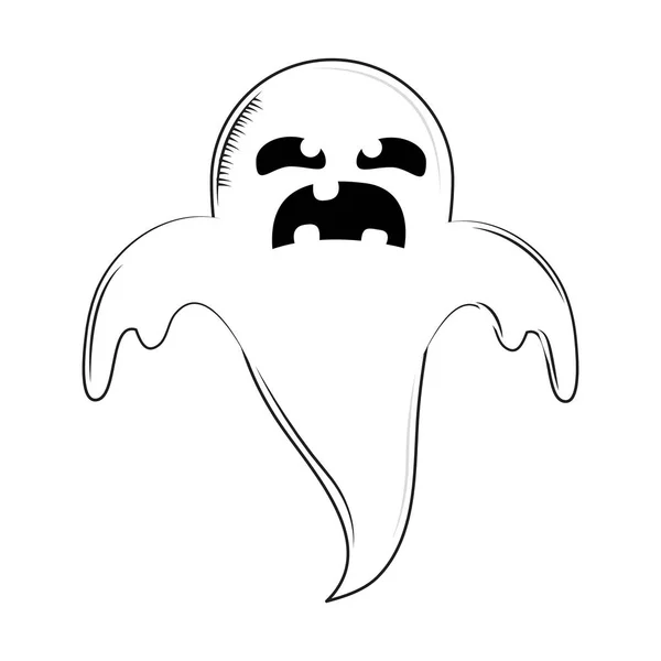 Halloween skrämmande tecknad — Stock vektor