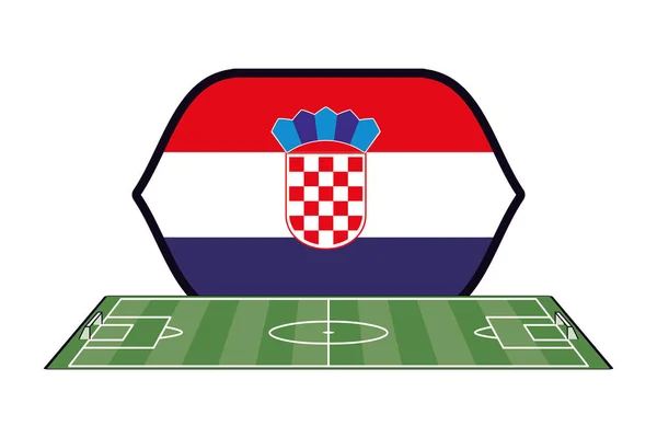 Croacia Equipo de Fútbol — Vector de stock