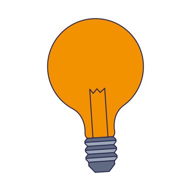 ampul ışık sembolü izole mavi çizgiler