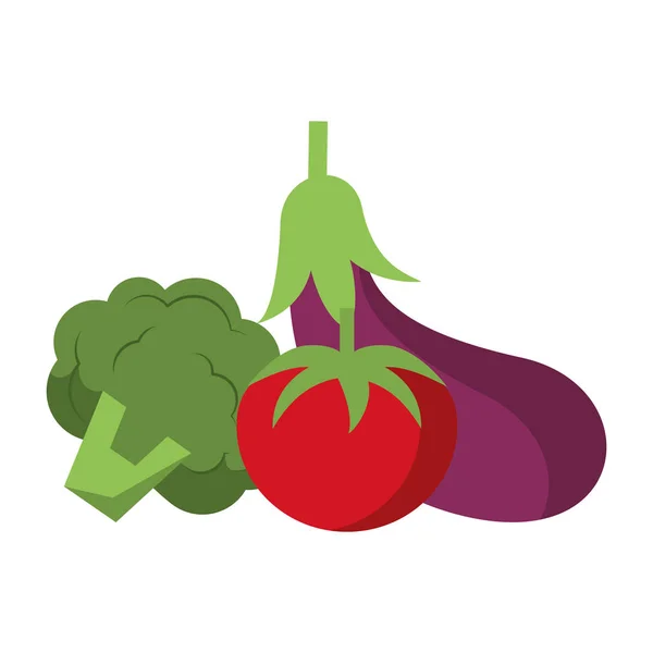 Alimentos vegetales frescos — Vector de stock