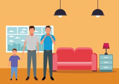 çocuk avatar çizgi film karakteri ile erkekler