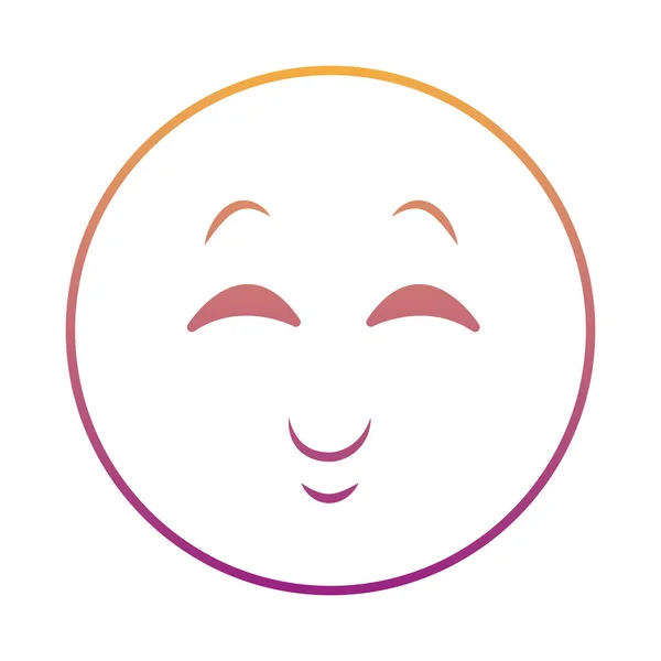 Glimlachend Chat Emoticon regenboog lijnen — Stockvector