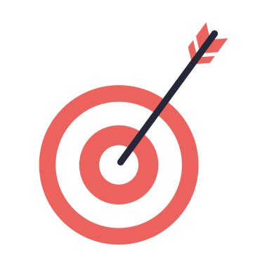 Dart tahtası hedef sembolü izole