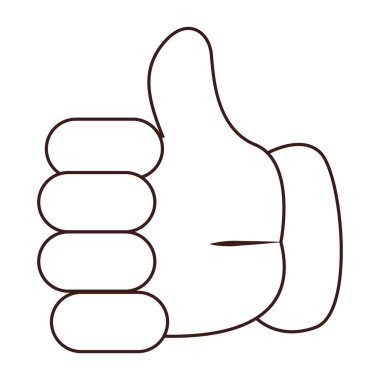 Baş parmak yukarı.