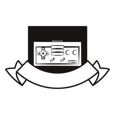 Retro konsol gamepad amblemi