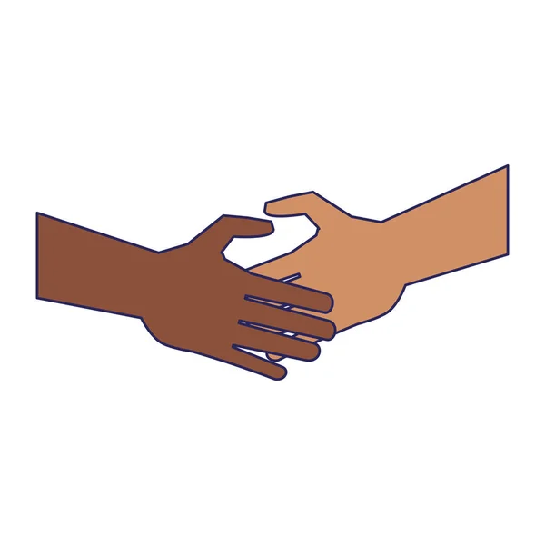 Знак поддержки рукопожатия — стоковый вектор