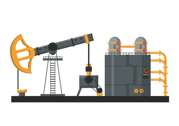 Fabryka maszyn naftowych — Wektor stockowy