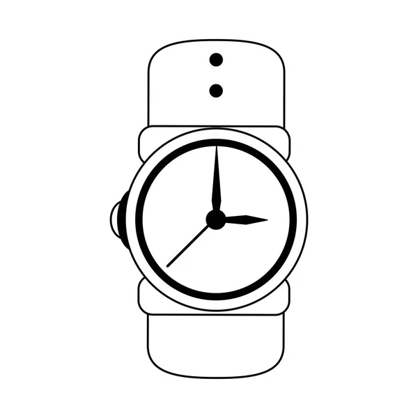 Mode mannelijke horloge accesory in zwart-wit — Stockvector