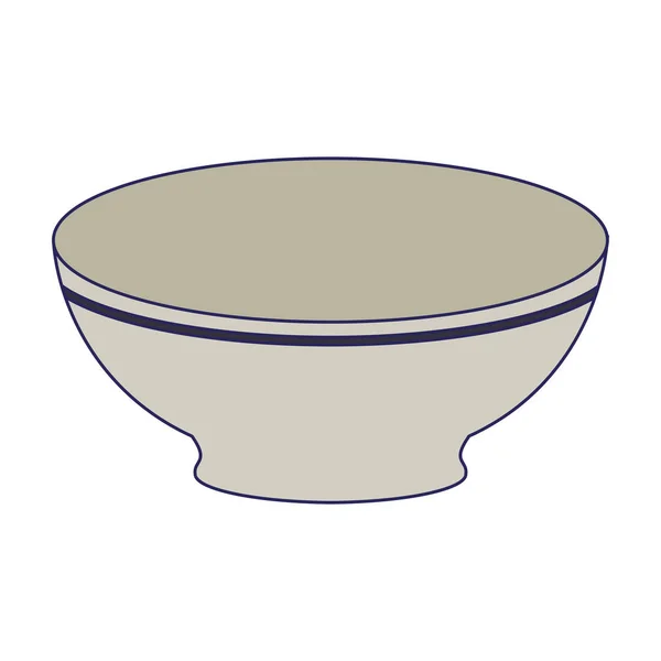 Lege schotel Bowl cartoon — Stockvector