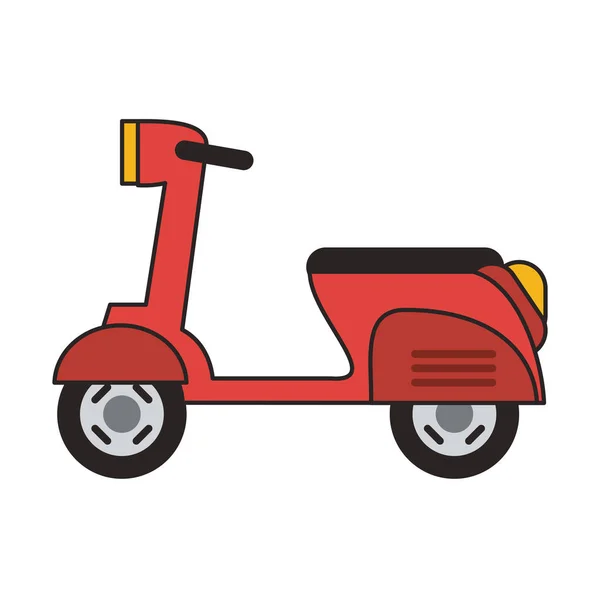 Vehículo de motocicleta aislado — Vector de stock