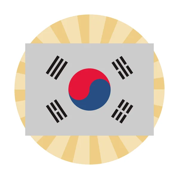 Símbolo bandeira Coreia —  Vetores de Stock