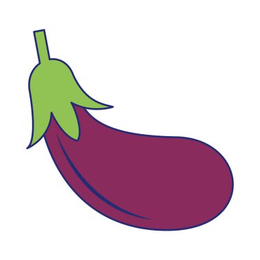 Patlıcan taze sebze mavi çizgiler