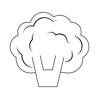 Brokoli taze sebze siyah beyaz