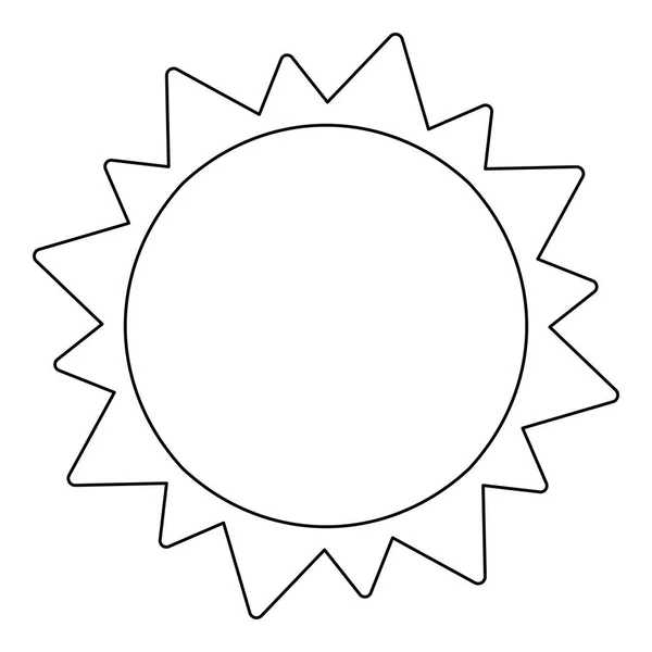 Sonne Cartoon isoliertes Symbol in schwarz und weiß — Stockvektor