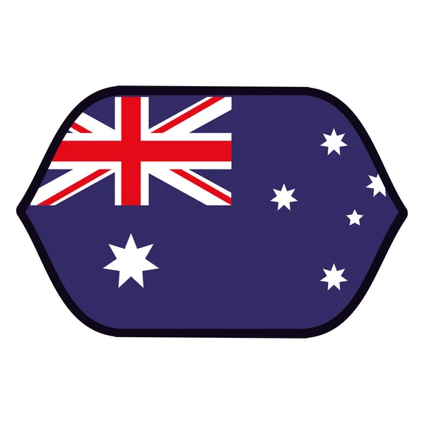 Australien flagga emblem — Stock vektor