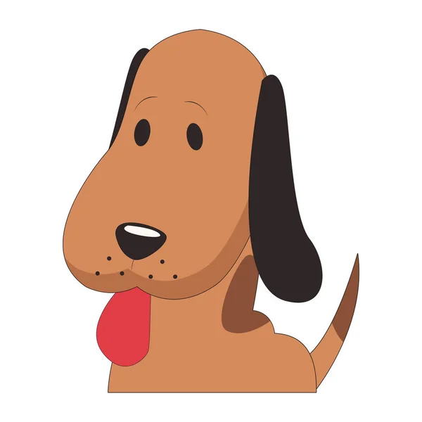 Hundekopf-Karikatur — Stockvektor