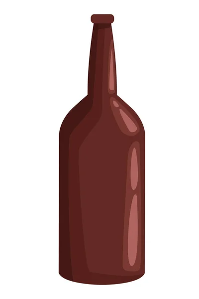 Bruine fles pictogram cartoon geïsoleerd — Stockvector