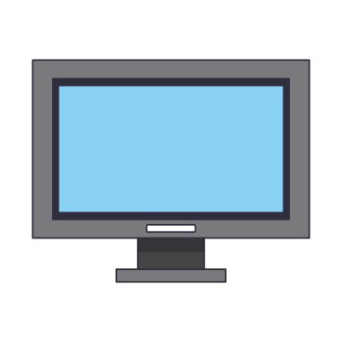 bilgisayar ekran simgesi karikatür izole