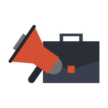 peripone ve evrak çantası simgesi karikatür