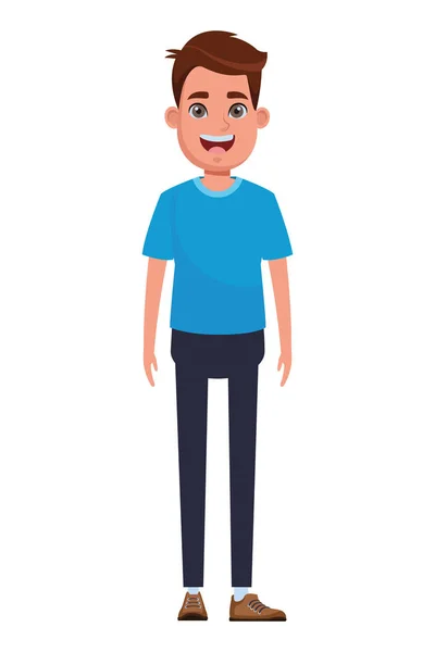 Young man avatar cartoon character — Stock Vector