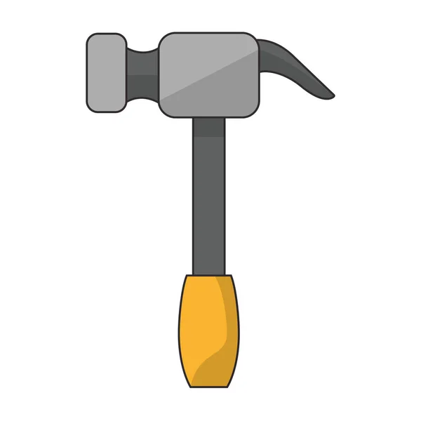 Hamer gereedschap pictogram cartoon geïsoleerd — Stockvector