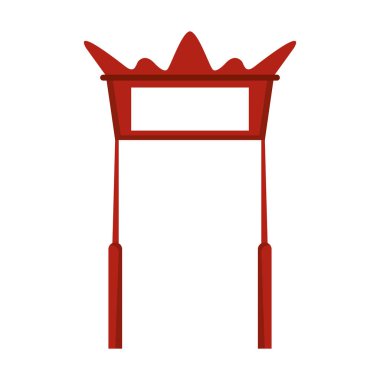 kırmızı çince kapı simgesi karikatür