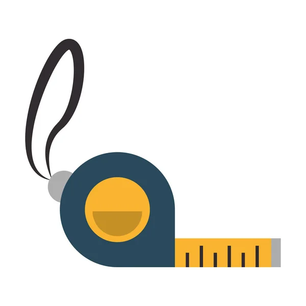 Measuring tape tool icon cartoon — Stock Vector