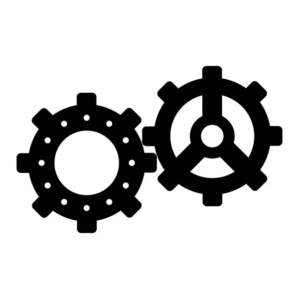 Assembly gears icon cartoon isolated in black and white — Stock Vector