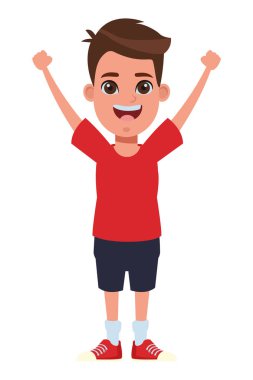 Genç çocuk Avatar karton karakteri