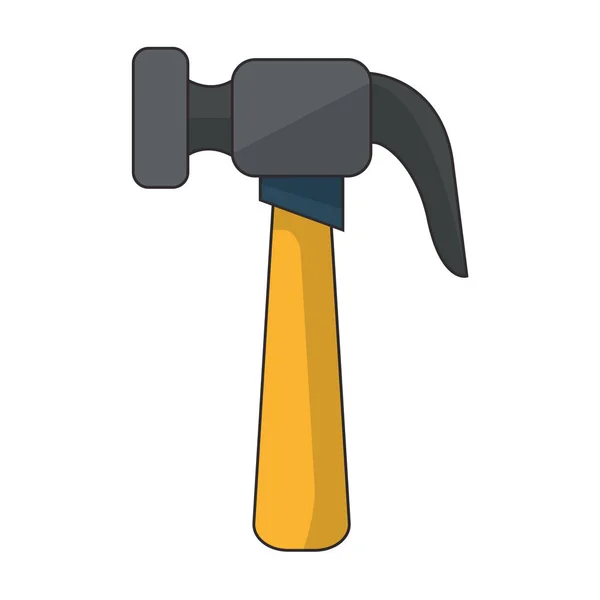 Hamer gereedschap pictogram cartoon geïsoleerd — Stockvector