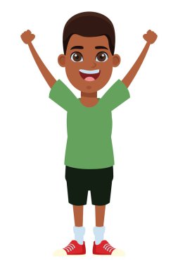 Genç çocuk Avatar karton karakteri