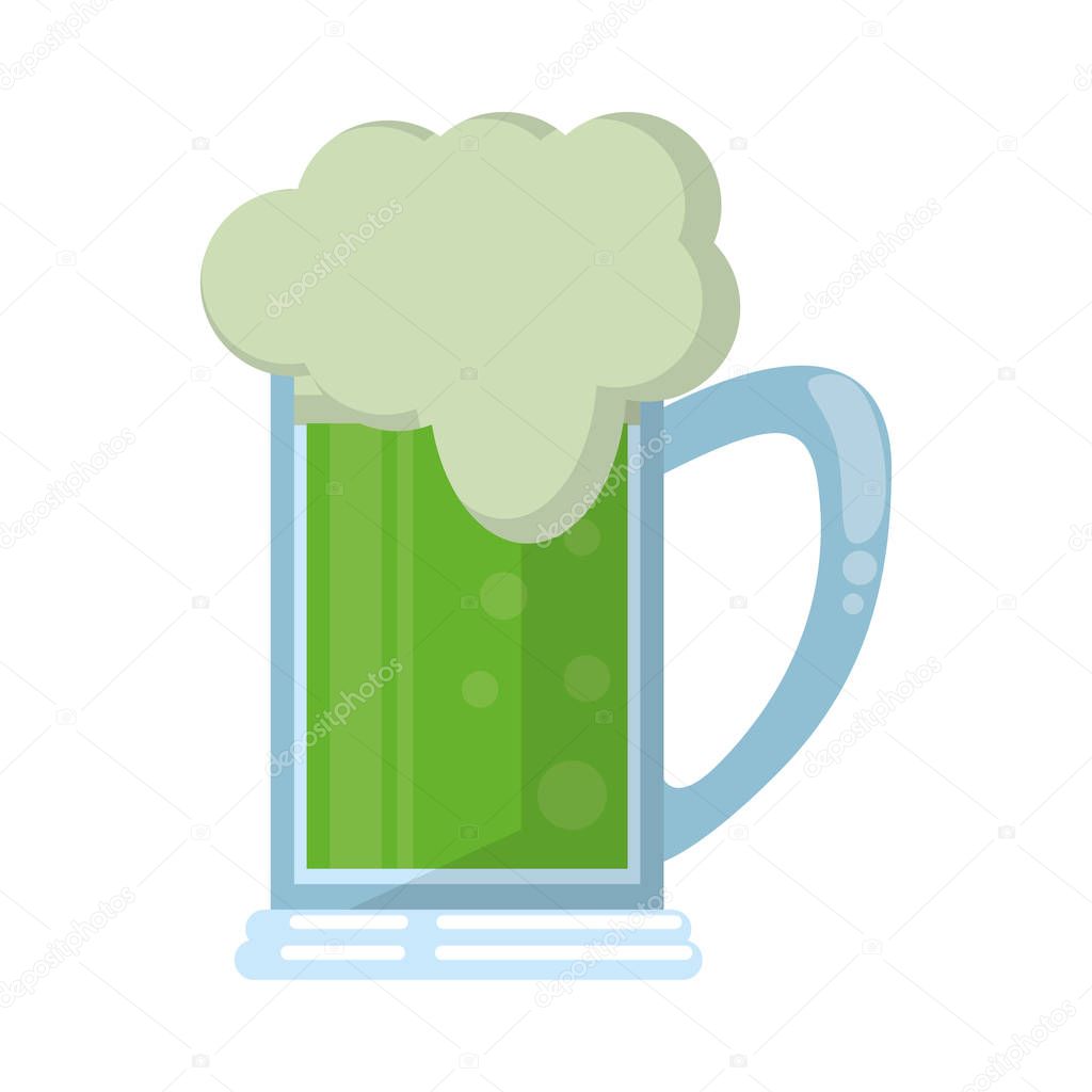 green beer icon cartoon isolated